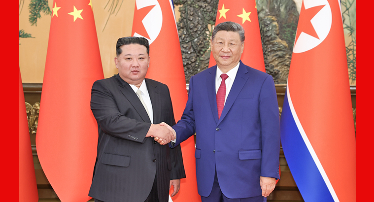 习近平同朝鲜劳动党总书记、国务委员长金正恩举行会谈